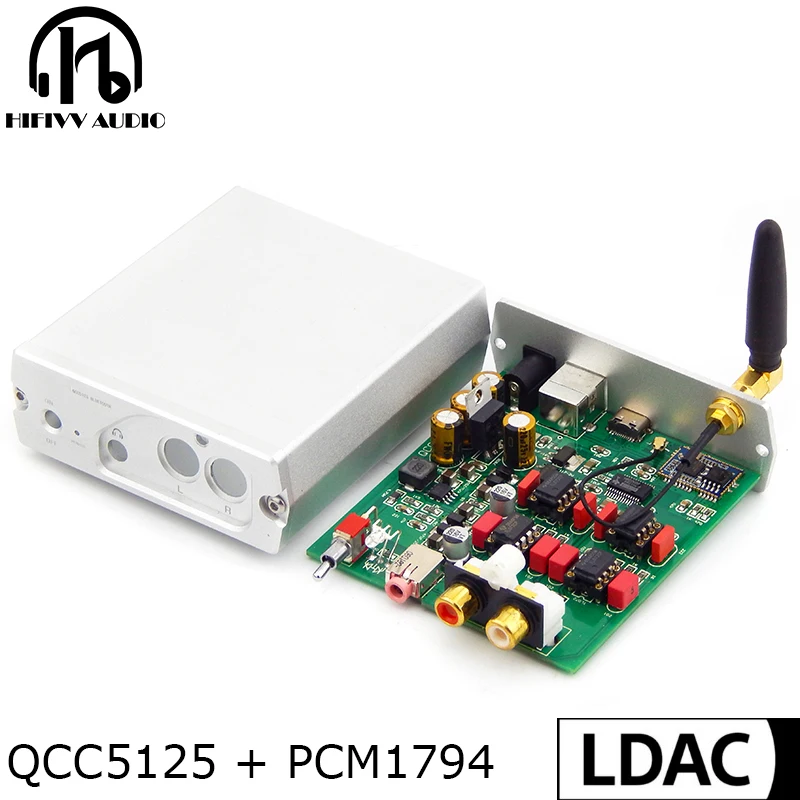 HIFI Audio Amplifiers DAC QCC5125 PCM1794A APTX-HD USB Card Board Headphone Output Support Bluetooth 5.0 PCM 192kHz