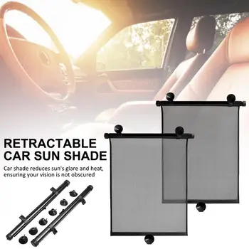 

1Set Car Sun Shade Retractable Durable Auto Window Sun Blocker Screen Protector For Sun Glare Heat Block