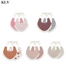 Детское хлопковое Слюнявчик с кисточками; цветочный принт; ВИНТАЖНАЯ фотография новорожденных; двусторонний слюнявчик для мальчиков и девочек; реквизит; аксессуары для малышей