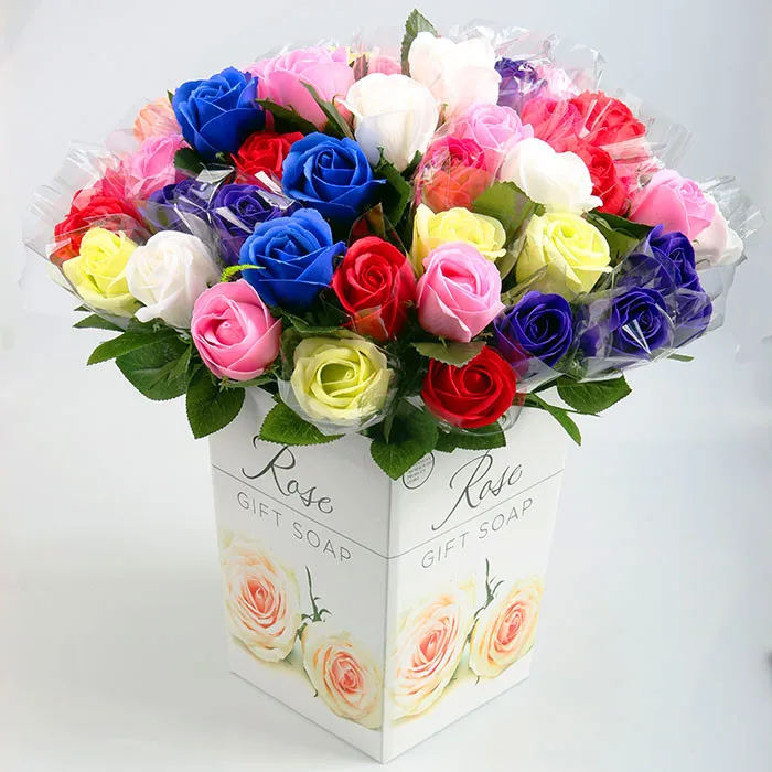20 шт Искусственные цветы латексные мыльные цветы медведь-букет роз высокое качество подарок на день Святого Валентина x27s для жены Weddin