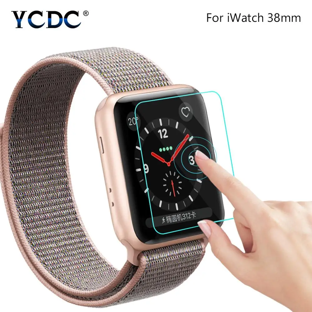 YCDC 9H 2.5D Премиум Закаленное стекло для Apple Watch серии 1 2 3 38 42 мм Защитное стекло для iwatch 38 42 мм