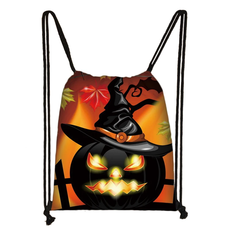 skdholloween12 Подарочная сумка для Хэллоуина, трюк или сумки для лечения, сумка для ведьмы, Сумка с кулиской, вечерние сумки для хранения конфет, Детская сумка с тыквой, упаковочная коробка - Цвет: skdholloween12