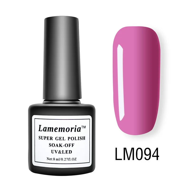 Lamemoria лак для ногтей гель Vernis Перманентный стойкий УФ 36 цветов гель для маникюра праймер верхнее покрытие блеск для ногтей - Цвет: LM-94
