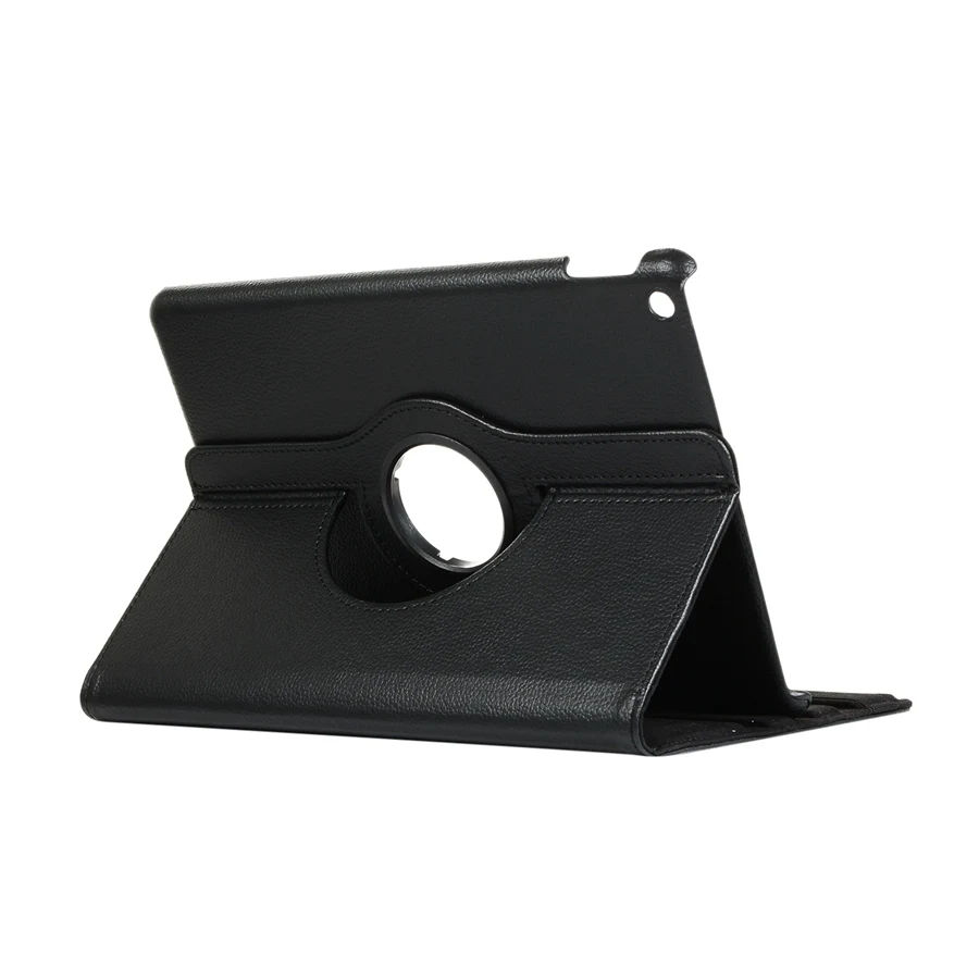 360 чехол, вращающийся на 360 градусов для iPad 10,2 Smart Stand чехол для Apple iPad 7 7-го поколения A2200 A2198 A2232 Чехол+ пленка+ ручка - Цвет: black