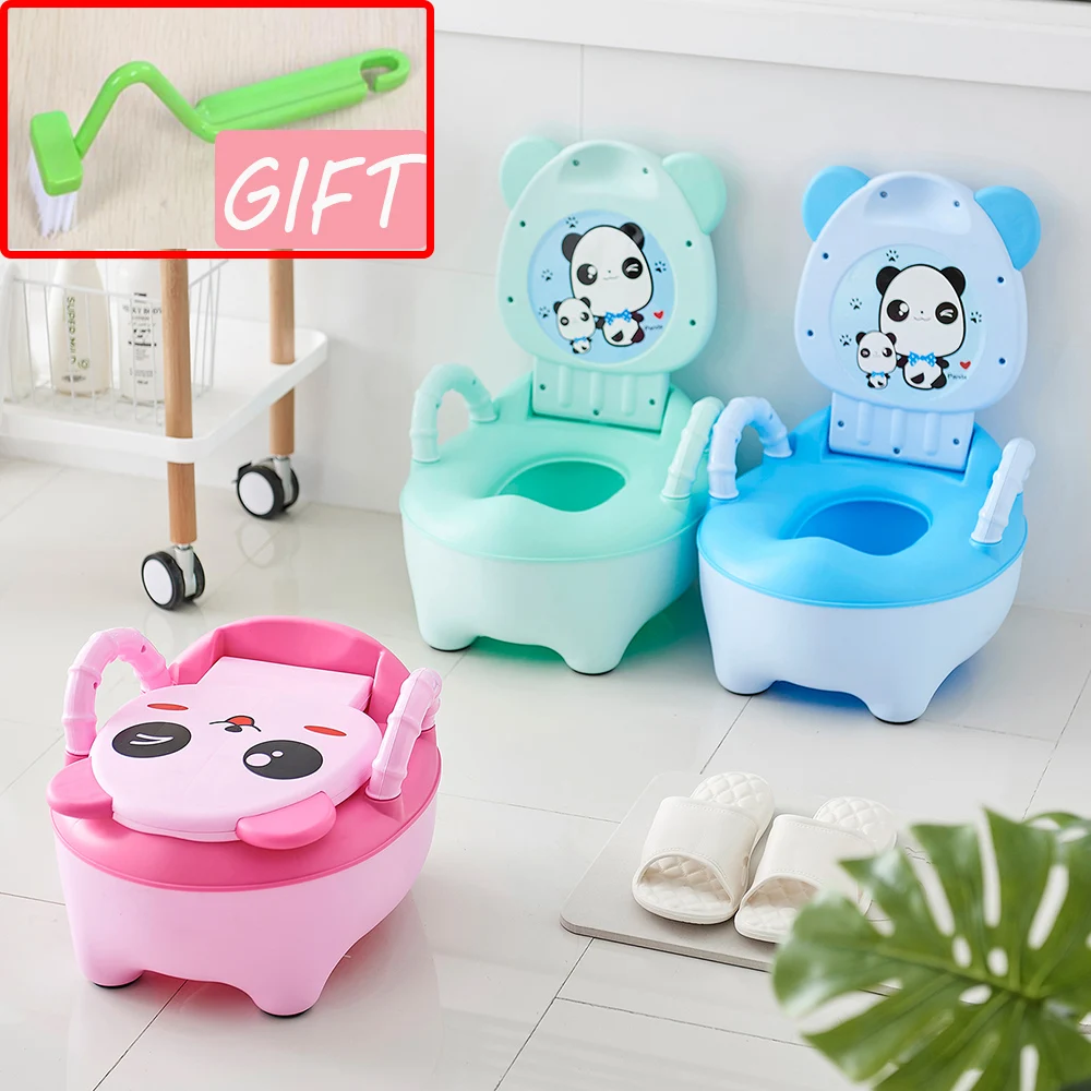 AYRA-orinal de entrenamiento para bebé, asiento de inodoro con respaldo cómodo, macetas de dibujos animados, portátil