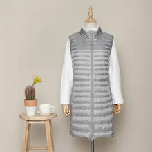 Зимний женский жилет, большой размер, корейский стиль, тонкий, теплый, длинный, жилет, женский, дикий, стоячий воротник,, модное повседневное женское пальто, 3XL 4XL