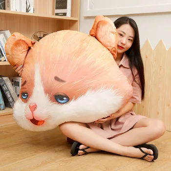 

3D Hamster Pillows Cute Cartoon Body Pillow Super Soft Plush Animal Toy Funny Christmas Gift for Woman Child Seat Cushion