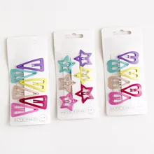 Детские цветные заколки с боковым зажимом; Детский головной убор; аксессуары для волос; милый BB зажим; пятиконечная звезда; повязка на голову; Заколка Для Девочек