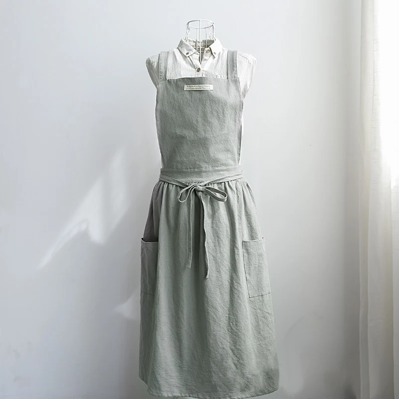 

Work Apron Adjustable Bib Apron Canvas Pinafore Cafe Workwear Painter Vintage