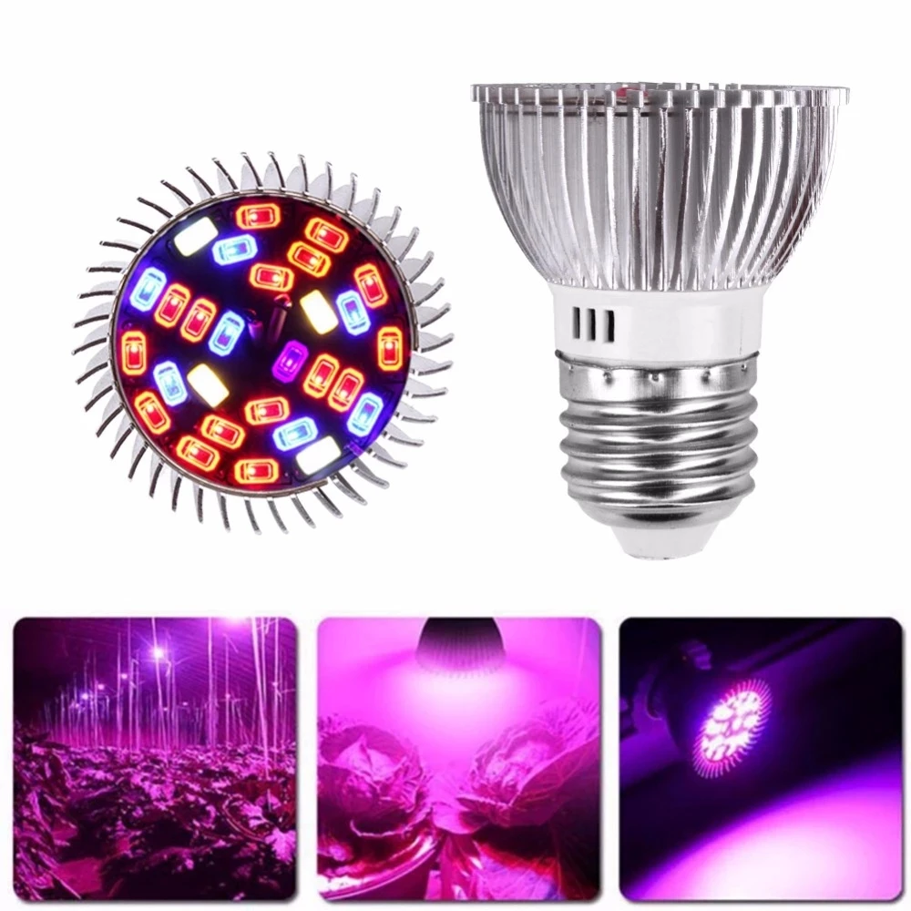 Full Spectrum Cfl Led Grow Light Lampada E27 E14 Mr16 Gu10 Lampada Per Piante Da Interno Sistema Idroponico A Fioritura Ir Uv Garden 110V 220V