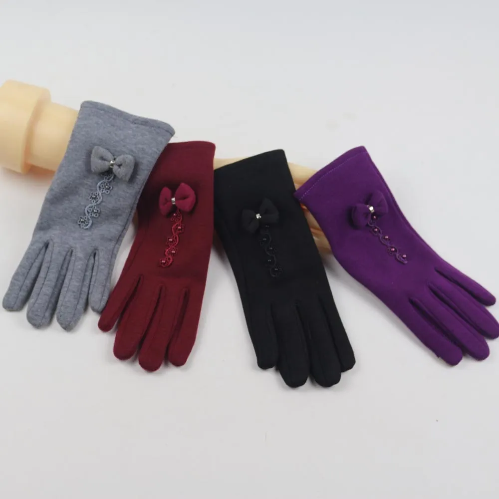 Womail перчатки для экрана женские теплые перчатки мягкие наручные толстые варежки зимний теплый непродуваемый высококачественный мягкий