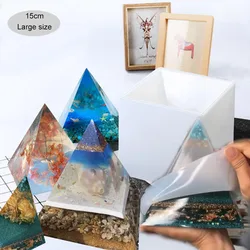 Large Pyramid Silicone Mold for DIY Home Decor and Candle Making (15cm)