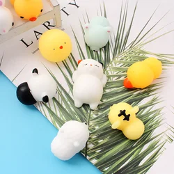 Jouet Mochi en forme d'animal à presser, balle Antistress, douce et collante, drôle, cadeau pour enfant 