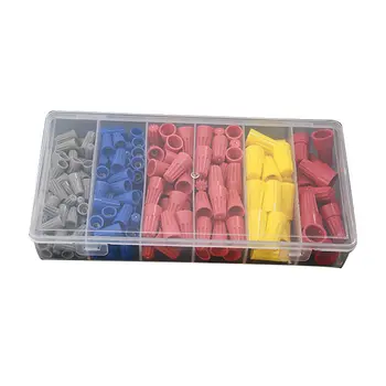 

158Pcs/box Plastic Twist Nut Cover Set Electrical Wire Connectors Quick Insulated Screw Terminal Cap Spring Insert Assortmentss