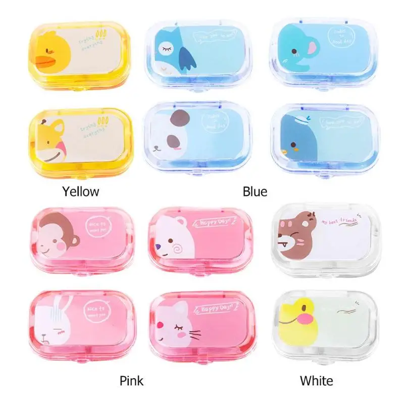 

Mini Contact Lens Case Box Travel Kit Easy Carry Tweezer Mirror Container