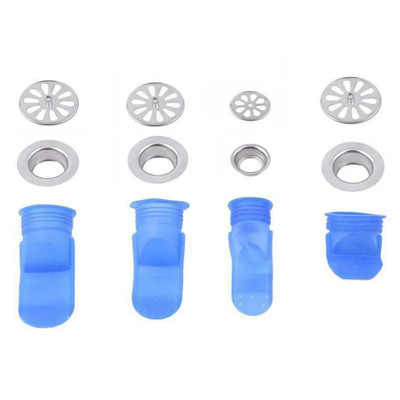 

Floor Drain Seal Set Round Sink Drain Backflow Preventer Silicone Drains Plug Sewer Pipe Shower Kitchen Bathroom Sealing Ring