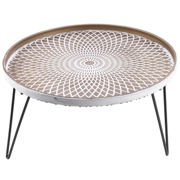 

Vintage Industrial Wrought Iron Round Tray Racks Fruit Snack Food Bread Dessert Storage Tray Desktop Decoration Plate,L