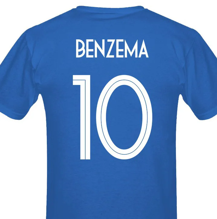 

2018 Newest France Benzema Number 10 Russia World Match Cup 10 Colors T Shirt Mens Fans Footballer Short Sleeve Tee Light