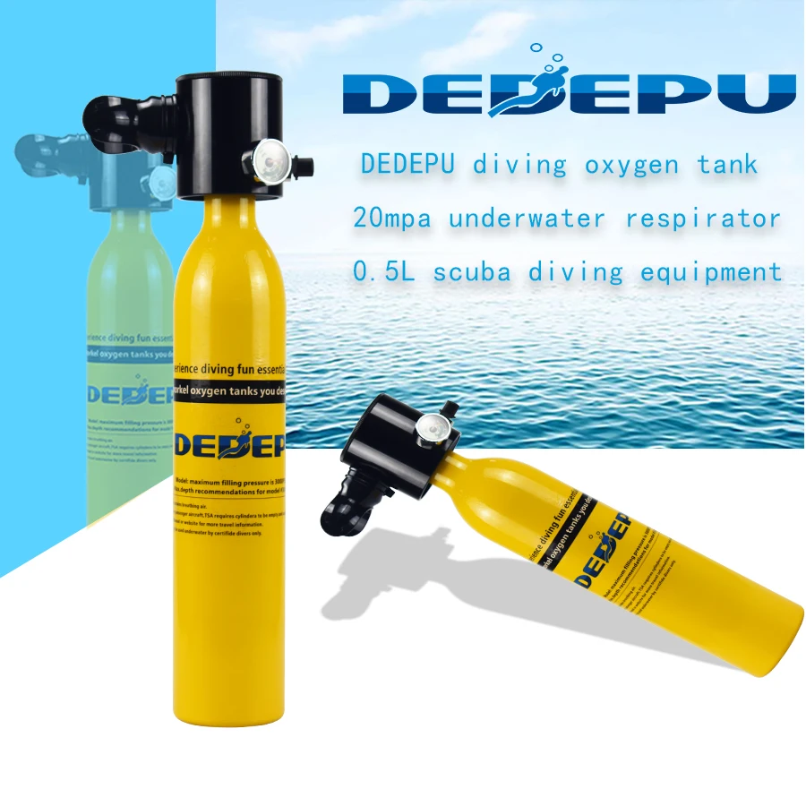 0.5L мини-Дайвинг кислородный бак для отдыха и развлечений оборудование для дайвинга быстрое погружение с помощью запасного цилиндра для дайвинга - Цвет: Yellow oxygen tank