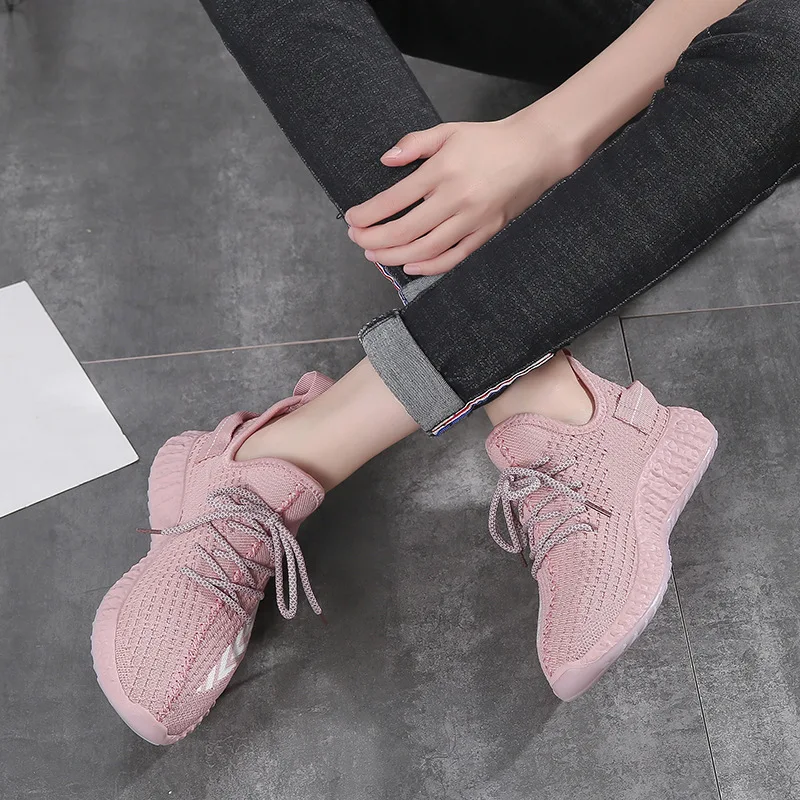 

Coconut Shoes Women's 2019 Autumn New Style Breathable Fly Weaver Shoes Korean-style Versatile Students Casual Sports Running Sh