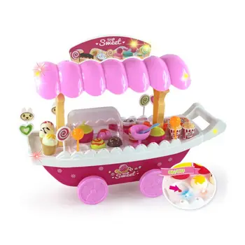 

Mini Ice Cream Candy Trolley Candy Dining Car Light Music Children Educational