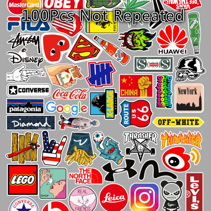 

100Pcs Personalized Stickers Anime Stickers Logo Adventure Time Cute Stickers Car Sticker Skateboard Stickers Moon Phase TZ000G
