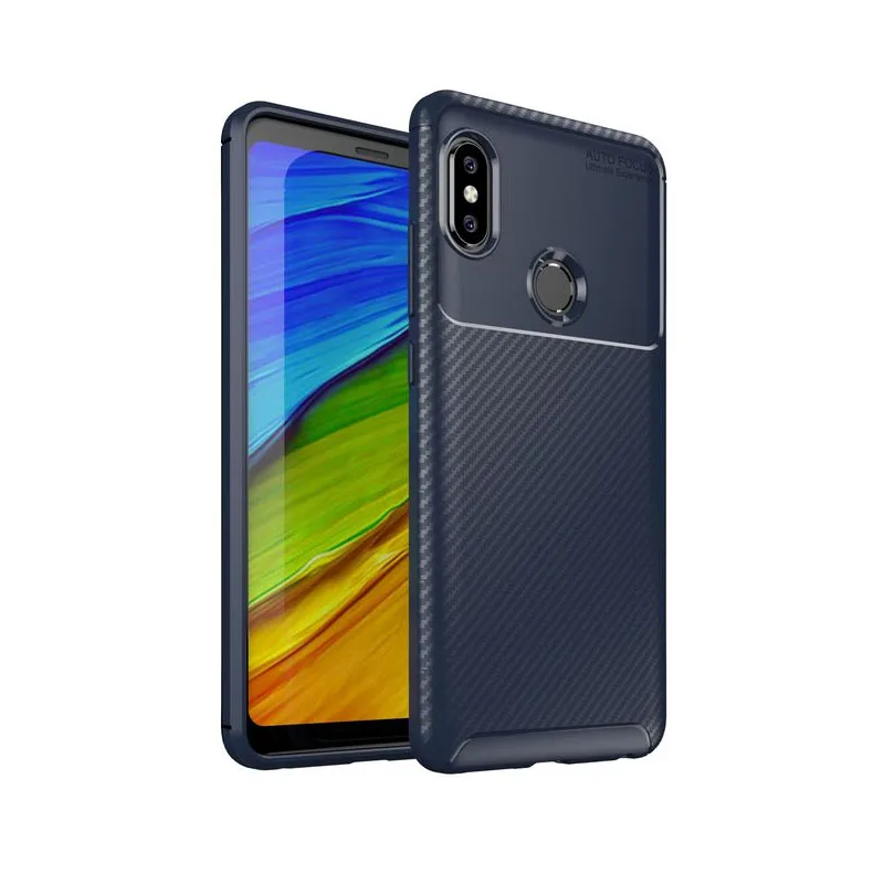 

XiaoMi RedMi Note 5 Fashion Anti-fall Back Cover For RedMi Note5 Luxury Carbon Fiber Shockproof Soft Silicone Protection Cover