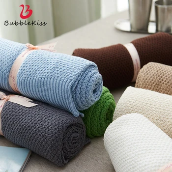 

Bubble Kiss Hot Sale Nordic Style Blankets For Beds Summer Cool Cotton Color Blanket Baby Midday Rest Blanket Soft Shawl Blanket