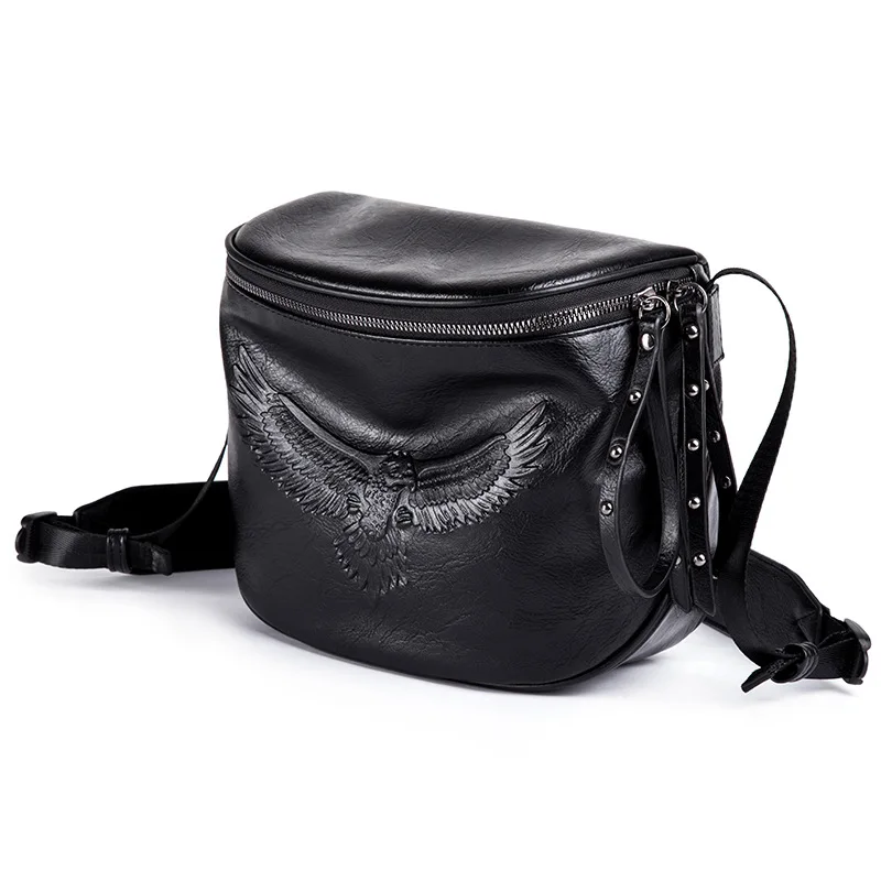 

2019 New Eagle Pattern Shoulder Bag Messenger Bag Chao Men PU Bag