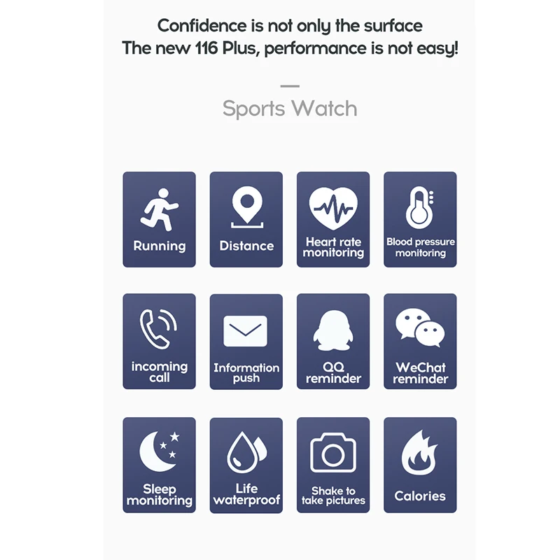 116 плюс Bluetooth Смарт-Браслет спортивный фитнес-браслет измеритель артериального давления часы Шагомер Смарт-браслет(фиолетовый