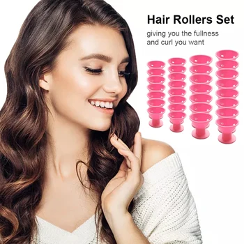 

Hair Rollers Set Large & Small Silicone Curlers Kit for Hair Styling Silicone Curling Roller Salon Tool hair styling curly tools