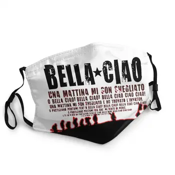 

Oh Bella Ciao Reusable Face Mask Money Heist La Casa De Papel Anti Haze Dustproof Mask Protection Cover Respirator Mouth Muffle