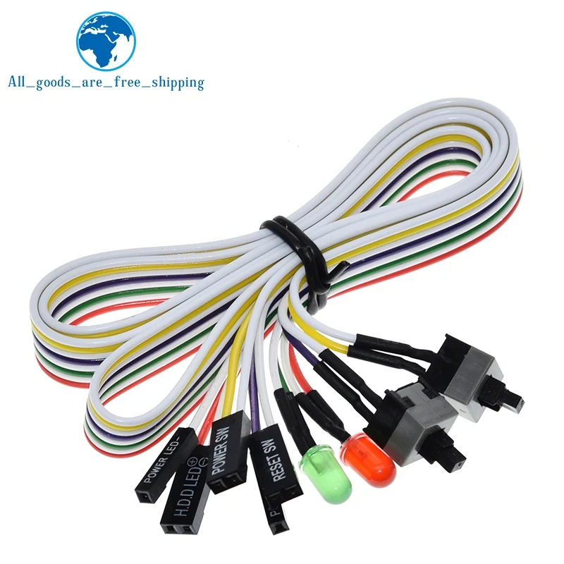1PCS 65CM Slim PC Compute Motherboard Power Cable Original On Off Reset