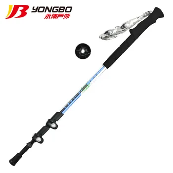 

New Arrival Alpenstocks Ultralight Trekking Folding Pole Walking Hiking Sticks Camping External Lock Alpenstocks
