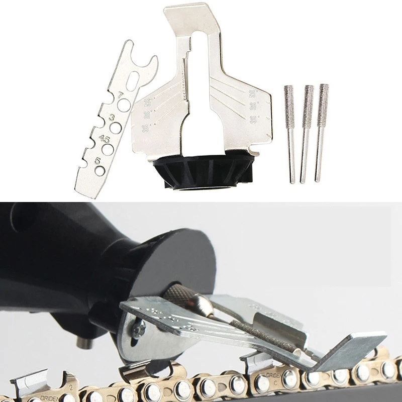 Заточка крепления цепной пилы зубной шлифовальный инструмент используется с электрической шлифовальной машиной аксессуары для заточки наружных садовых инструментов