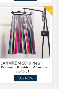 LANMREM новая весенняя модная Корейская женская одежда Асимметричные плиссированные юбки средней длины с высокой талией эластичные WC72301