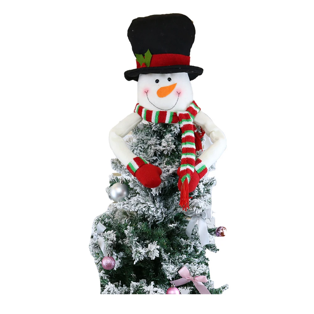 

Non-woven Cloth Party Decoration Lovely Hug Cute Christmas Tree Topper Snowman Pendant Santa Claus Home Holiday Hat Ornament Elk