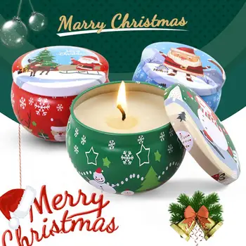 

4Pcs/Set scented candles Tin Can Fragrance Handmade Scented Candle Natural Soy Wax Home Decoration