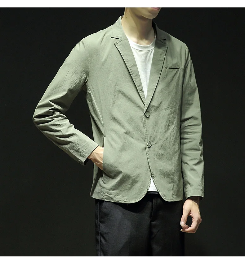 Men's suit new fall slim solid color casual suit single breasted jacket loose casual lapel fashion fashion youth men's wear