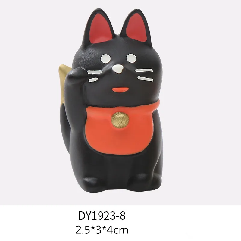 DYQ1923-8 Kawaii Мультяшные миниатюрные фигурки животных Счастливый Кот Фея садовые полимерные Настенная Декорация голова оленя аксессуары Кукольный дом украшения - Цвет: DYQ1923-8