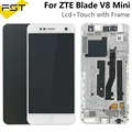 Für ZTE Blade V8 mini v0850 LCD Display + Touch Screen Digitizer Montage Mit Rahmen Ersetzen Teile Handy Zubehör + werkzeuge|Handy-LCDs| -