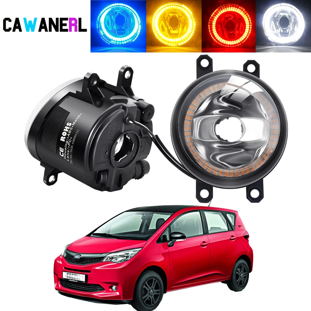 

2 X Fog Light Assembly Lampshade + 20W Bulb Car Angel Eye Fog Daytime Running Lamp DRL 12V For Subaru Trezia Hatchback 2011-2016