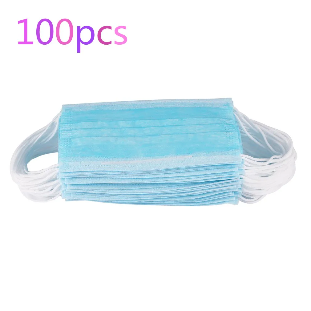 

100PCS Disposable Mask Anti Pollution Mask Protection Fabric Dust Mouth Mask Facial Protective Cover Mask N04083