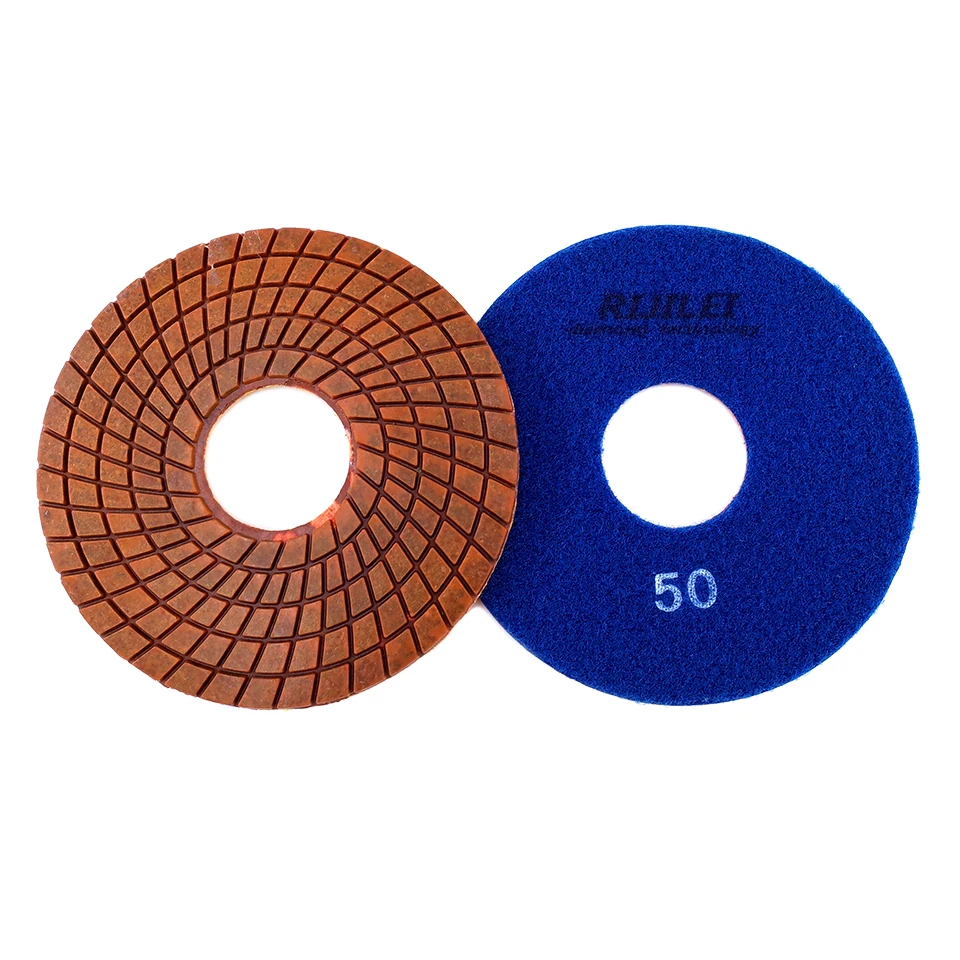 RIJILEI 4PCS Longer life 6inch diamond copper polishing pad for wet polishing and Grinding Concrete floor Marble Granite Stone RIJILEI 4PCS Longer life 6inch diamond copper polishing pad for wet polishing and Grinding Concrete floor Marble Granite Stone