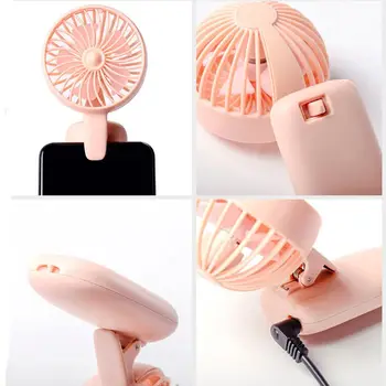 

USB Fan Mini Phone Clip Fan Small Electric Fan Portable Outdoor Handheld Pocket Fan Mute, Suitable For Children, Ladies And Men