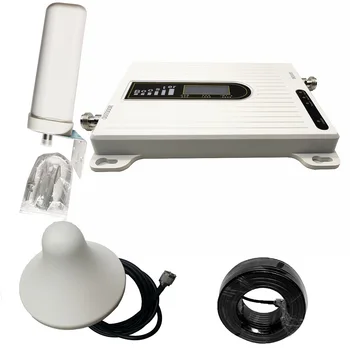 

2G 3G 4G Tri-Band Signal Booster 900 + 2100HZ (B3) + LTE 2600 (B7) Mobile Phone Signal Repeater LCD Display Antenna Kit