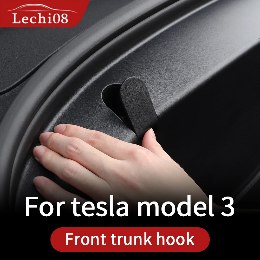 Buen trato Maletero delantero gancho para Tesla modelo 3/2016-2019 accesorios de coche modelo 3 tesla tres Jlwje9pG17l