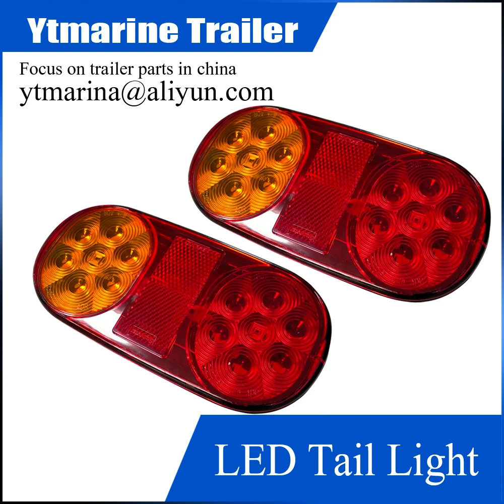 

One pair(2pcs)Trailer LED waterproof tail lights lamp boat trailer 12V trailer parts truck