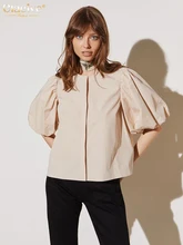 

Clacive Summer O-Neck White Women'S Shirt Elegant Slim Short Sleeve Fashion Blouses Ladies Casual Solid Top Female Clothing 2022