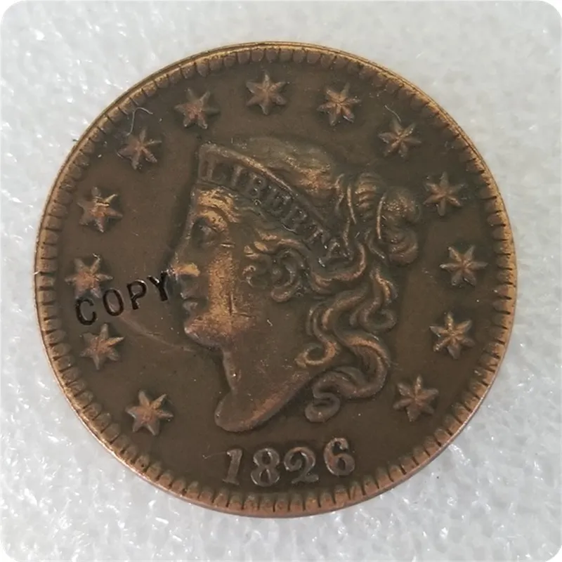 США 1815-1832 коронета головы большие центы имитация монеты - Цвет: 1826